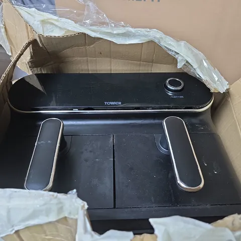 TOWER 10.4L VORTX DUAL BASKET AIR FRYER IN BLACK - COLECTION ONLY - DAMAGE TO CONTROL PANEL
