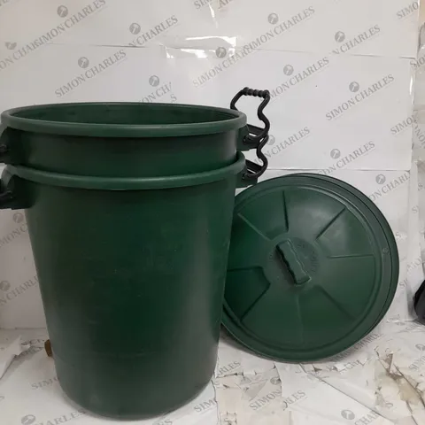 SET OF 2 GREEN BINS