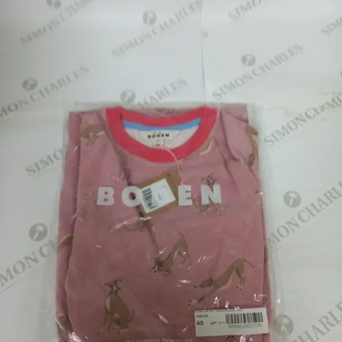 BAGGED BODEN PRINTED SWEATSHIRT DRESS SIZE 8-9 YEARS