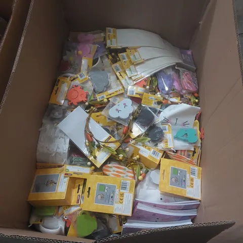 BOX CONTAINING A LARGE QUANTITY OF ASSORTED EASTER PRODUCTS