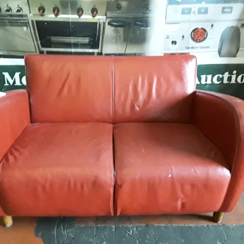 RETRO TWO SEAT RED BAR/PUB SOFA