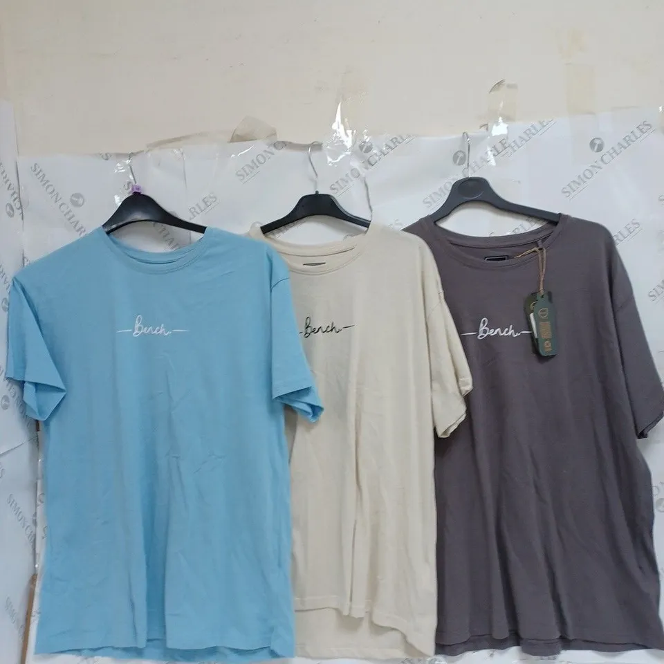 23 SIGNITURE BENCH TSHIRTS IN BLACK, DUNE, GREEN, AND NAVY E.G.