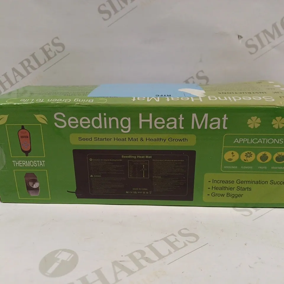 BOXED AND SEALED SEEDING HEAT MAT // SIZE: 10" X 20.75"