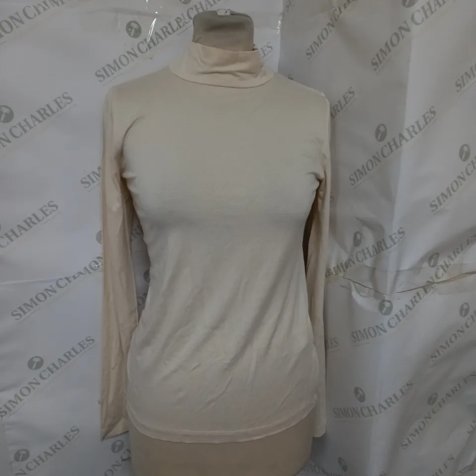 NOBODY'S CHILD LONG SLEEVE JERSEY LYRA TOP IN CREAM SIZE 10