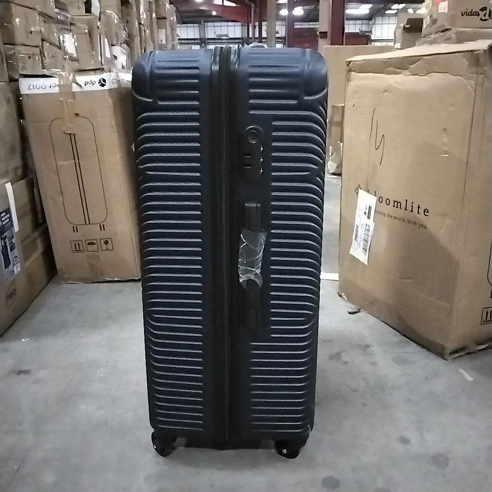 BOXED NEO NAVY BLUE HARD SHELL LUGGAGE SUITCASE