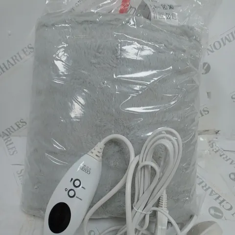 COZEE HOME HEATED BLANKET IN LIGHT GREY