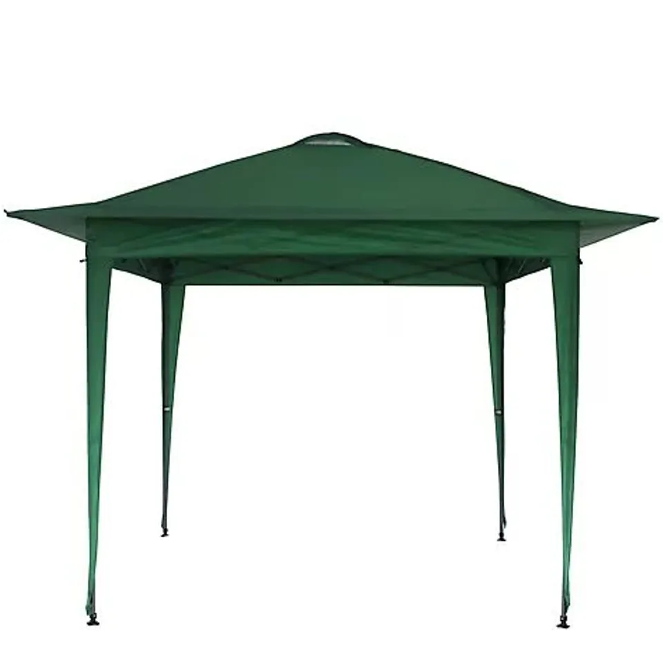 GREEN LOUNGE POP UP FOLDING GAZEBO WITH WHEELED CARRY BAG IN GREEN