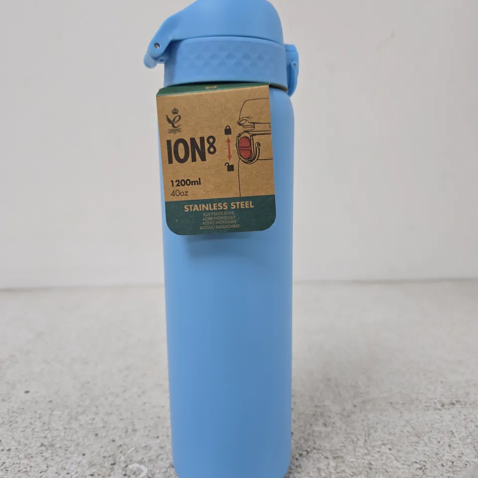 ION8 STAINLESS STEEL WATER BOTTLE, BLUE, 1200ML (40OZ)