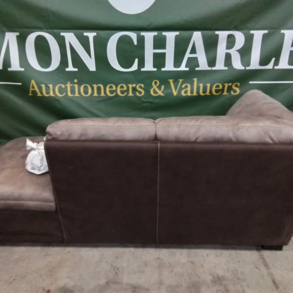 DESIGNER LARGE FABRIC SECTION PIECE IN CHESTNUT BROWN 