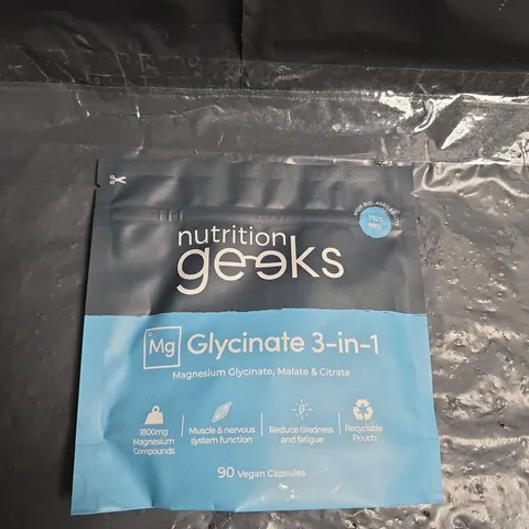 NUTRITION GEEKS GLYCINATE 3-IN-1 MAGNESIUM SUPPLEMENT – 90 VEGAN CAPSULES