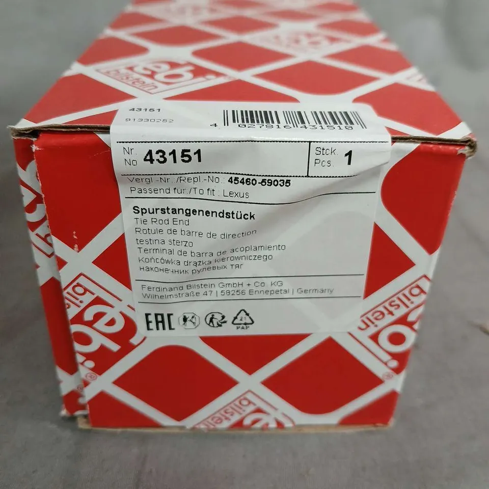 BOXED AND SEALED FEBI BILSTEIN TIE ROD END 43151