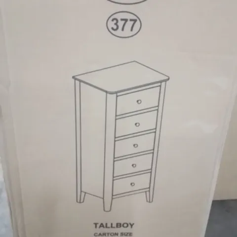 BOXED 5 DRAWER TALLBOY