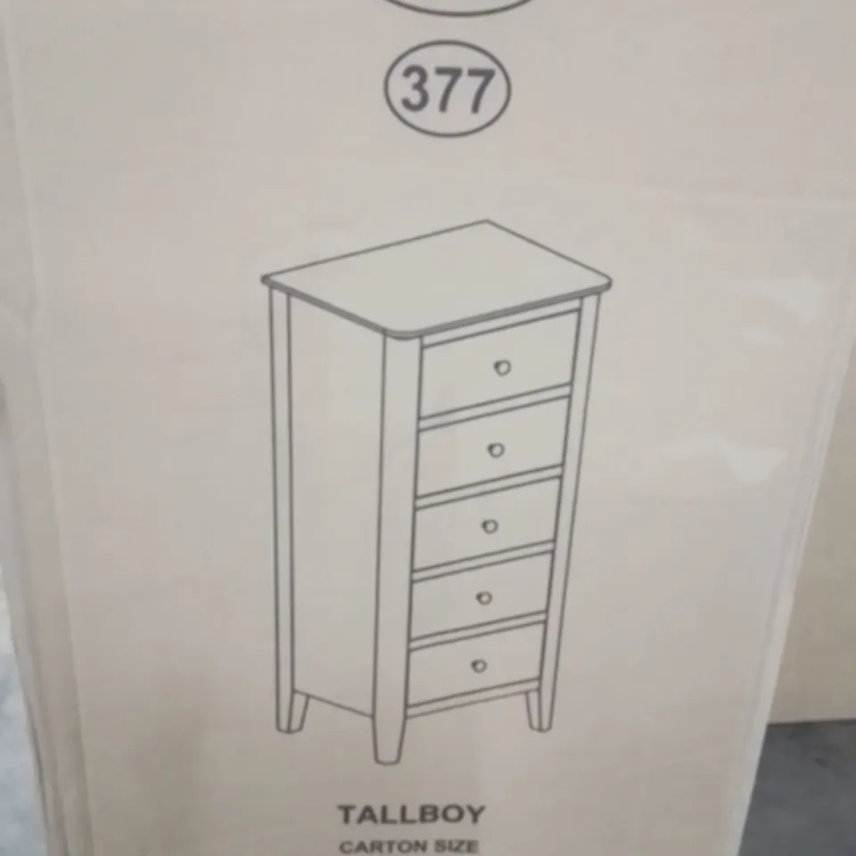 BOXED 5 DRAWER TALLBOY