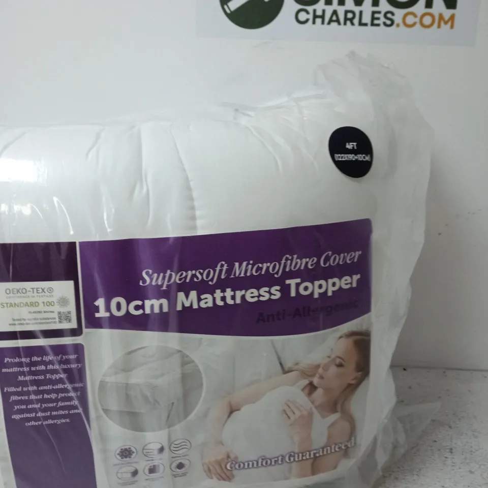SUPERSOFT MICROFIBRE MATTRESS TOPPER 10CM WITH COVER – 10CM TOPPER