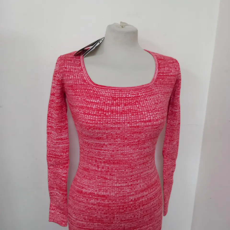 NOBODYS CHILD SQUARE NECK KNITTED MIDI DRESS SIZE 10