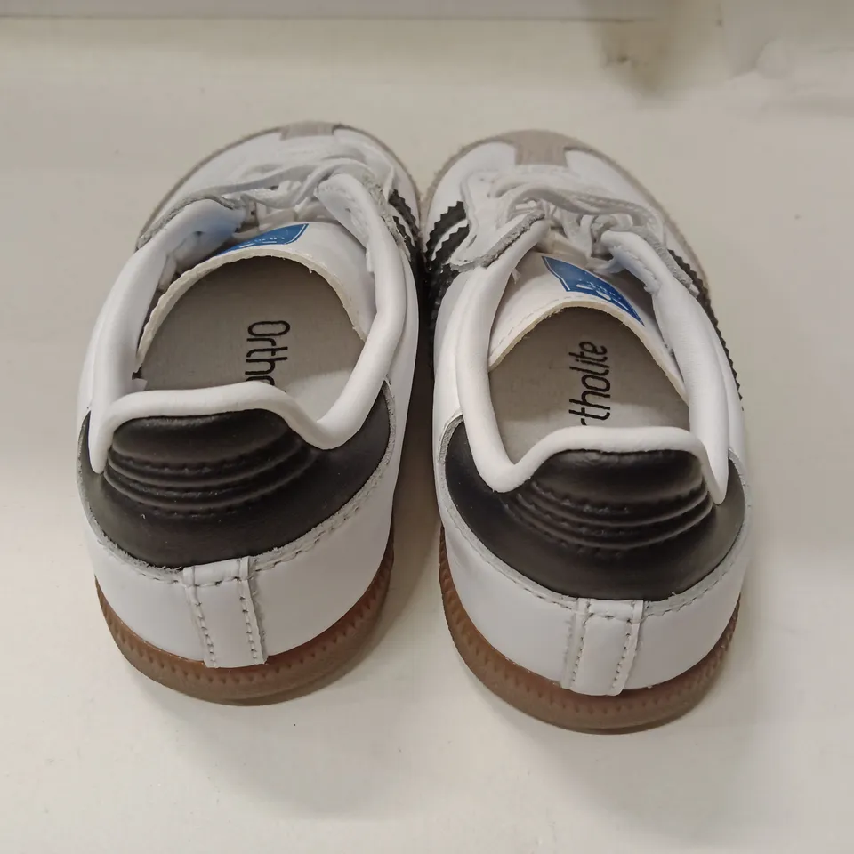 UNBOXED ADIDAS SAMBA CHILDREN'S SNEAKERS – WHITE/BLACK, UK SIZE (9K)
