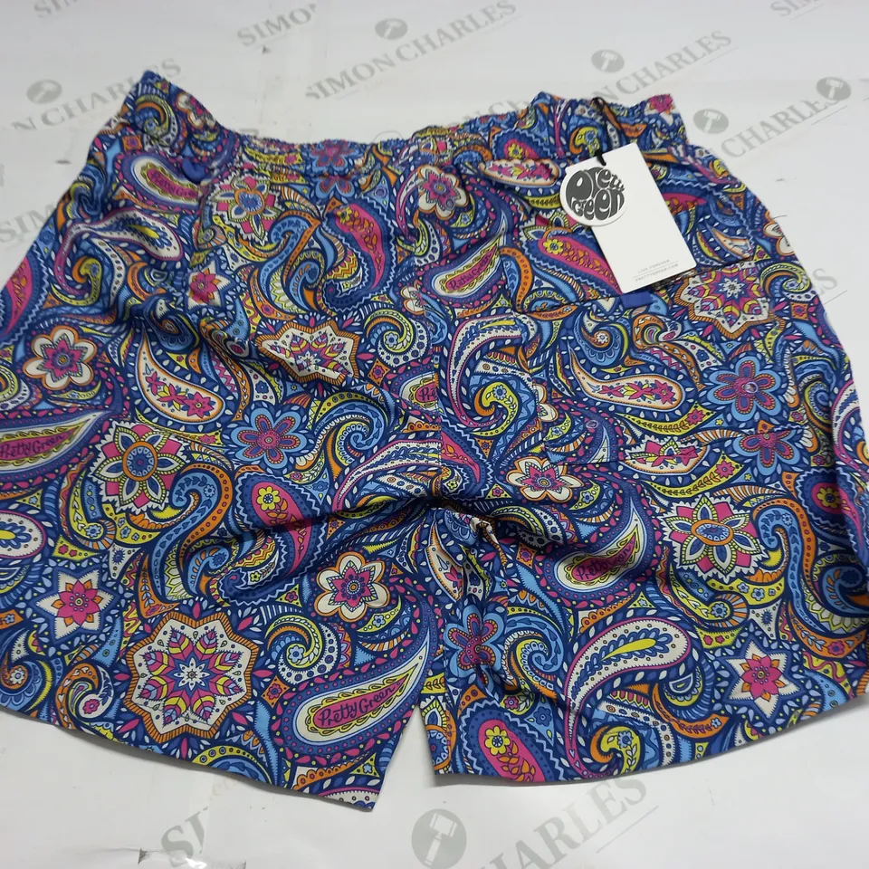 PRETTY GREEN FESTIVAL PAISLEY SWIM SHORTS - S