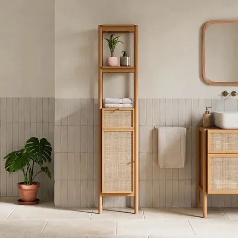 BOXED ARDEN BAMBOO TALLBOY STORAGE UNIT (1 BOX)