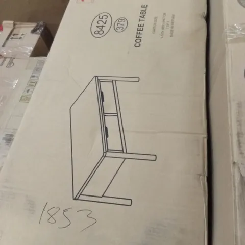 BOXED COFFEE TABLE WITH DRAWERS (1 BOX)