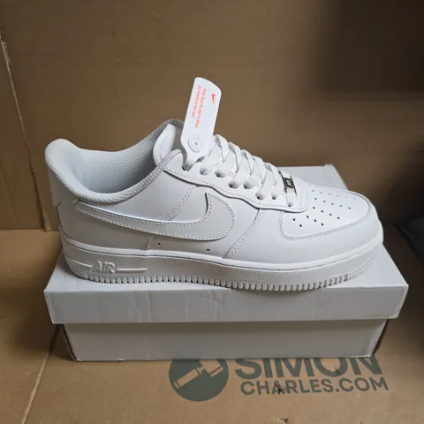 NIKE AIR FORCE 1 '07 WHITE SNEAKERS – UK 9 