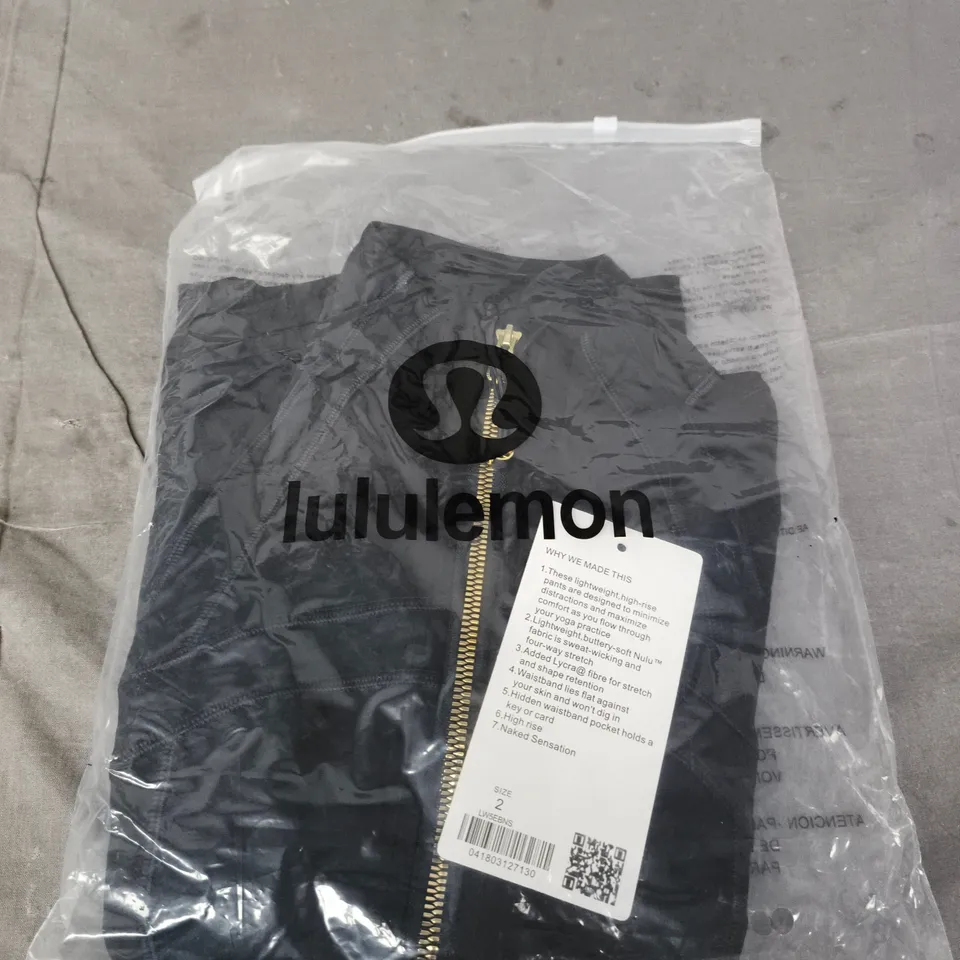 LULULEMON ZIP-UP JACKET – BLACK, UK 2