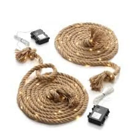 AURAGLOW SET OF 2 BATTERY OPPERATED 4.5M ROPE LIGHTS