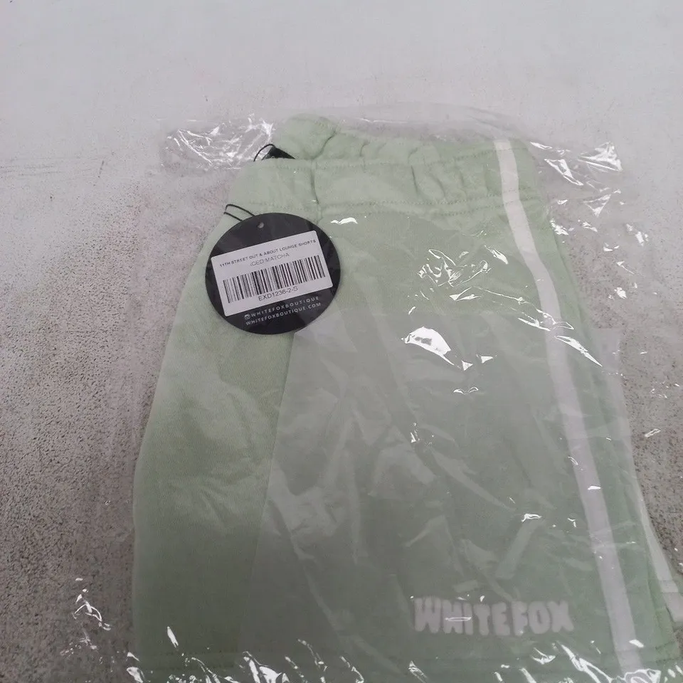 WHITE FOX BOUTIQUE ICED MATCHA LOUNGE SHORTS – MINT GREEN SIZE S