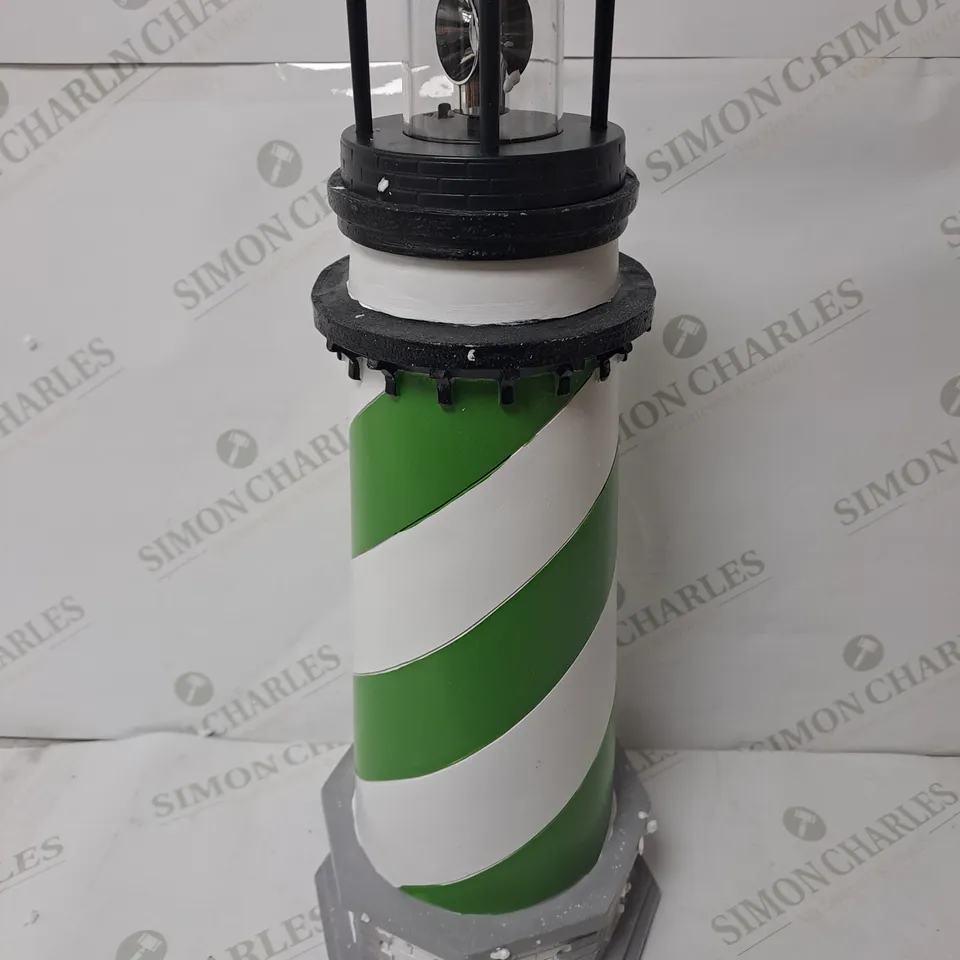 GARDEN REFLECTIONS SOLAR LED LIGHTHOUSE 50CM - GREEN