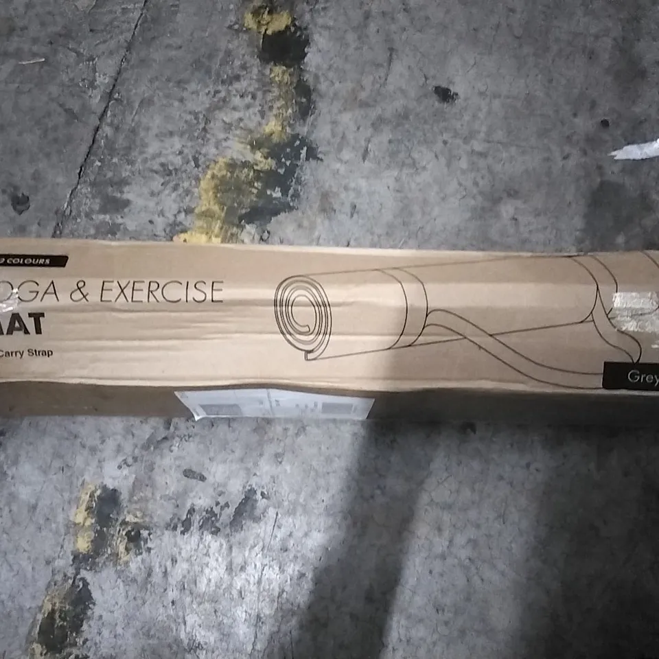 BOXED YOGA MAT GREY AND NAVY