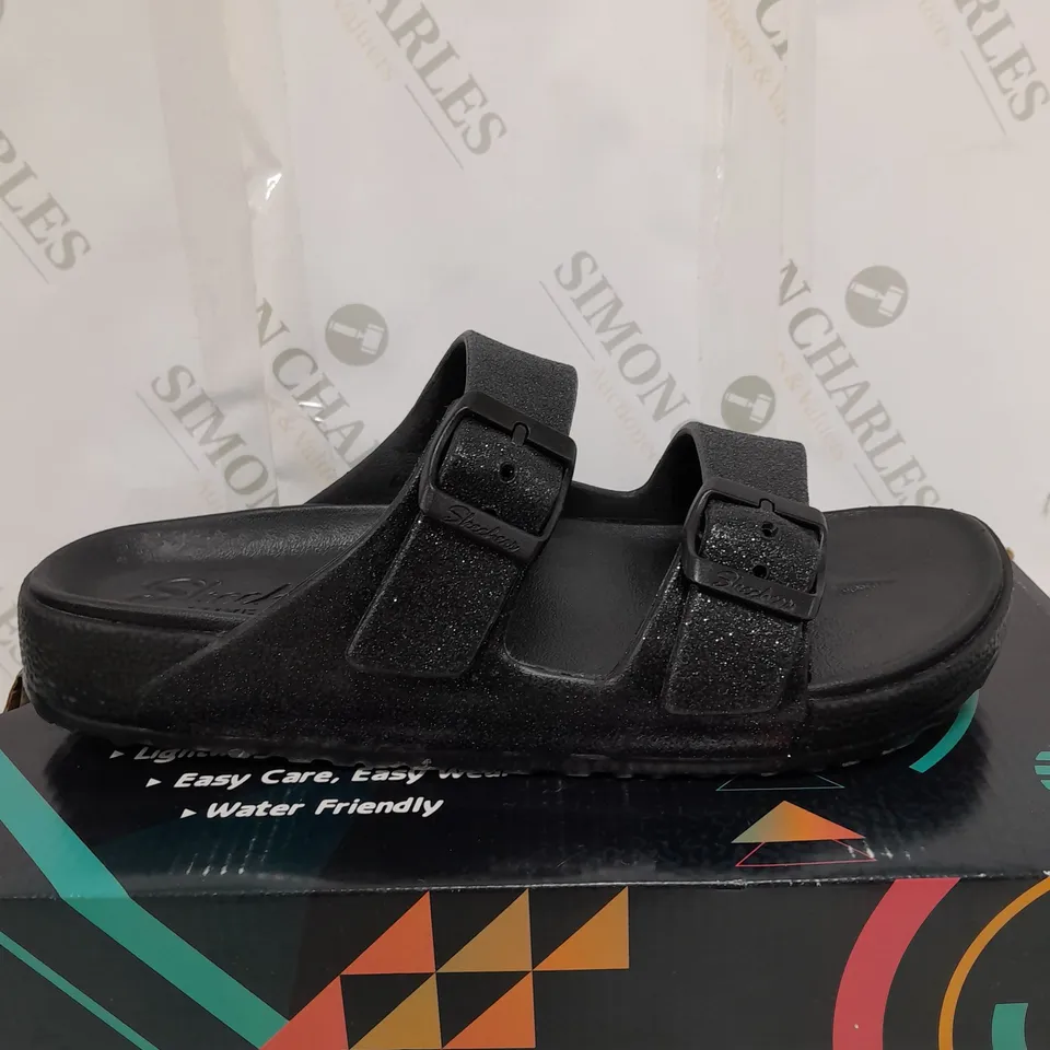 SKECHERS CALI GEAR SLIDE SANDAL BLACK SIZE 9