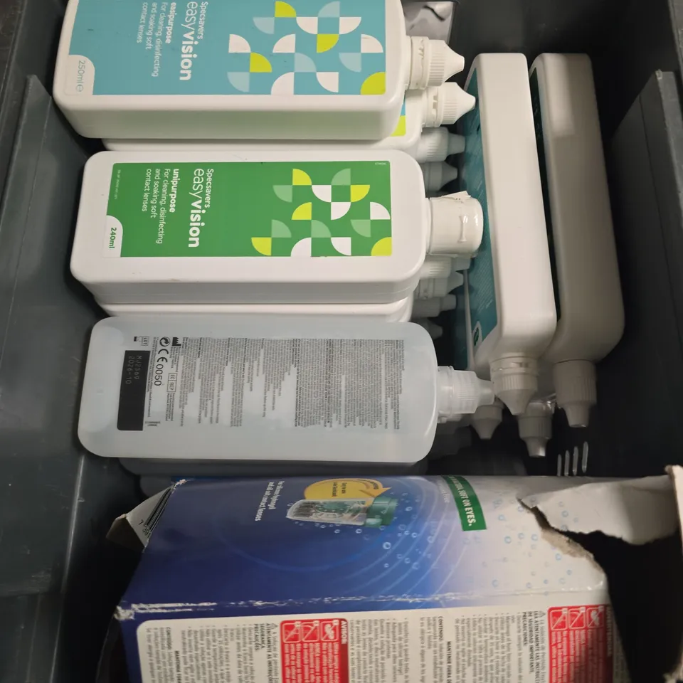 APPROXIMATELY 15 ASSORTED CONTACT LENS SOLUTION PRODUCTS - COLLECTION ONLY 