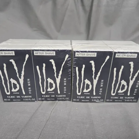 BOX OF APPROXIMATELY 40 X 60ML ULRIC DE VARENS FOR MEN AFTERSHAVE - COLLECTION ONLY 