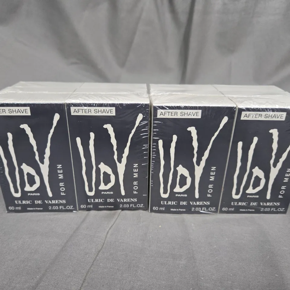 BOX OF APPROXIMATELY 40 X 60ML ULRIC DE VARENS FOR MEN AFTERSHAVE - COLLECTION ONLY 