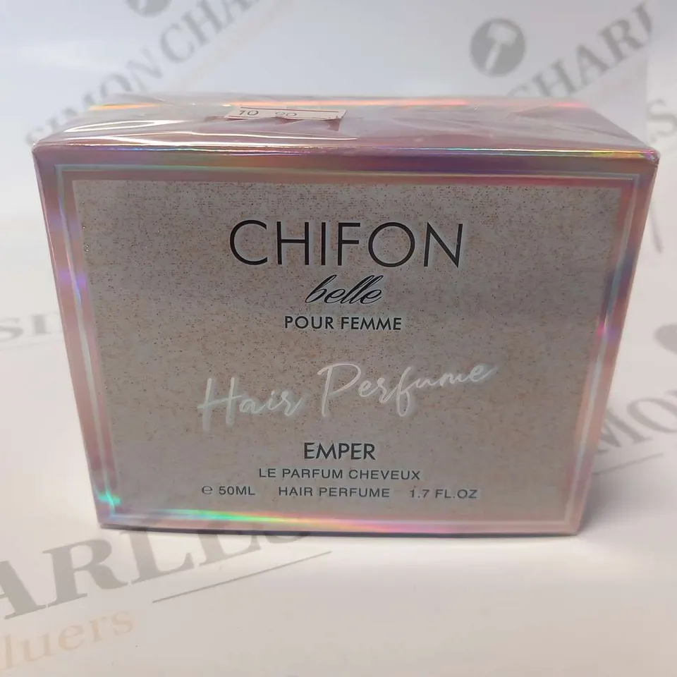 BOXED AND SEALED CHIFON BELLE POUR FEMME HAIR PERFUME EMPER HAIR PERFUME 50ML