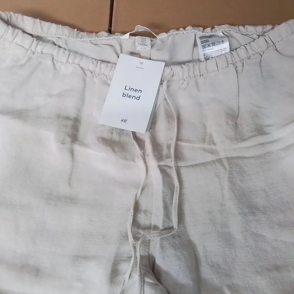 H&M LINEN BLEND TROUSERS - EUR M