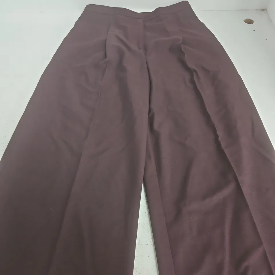 MNG BY MANGO WOMEN'S TROUSERS – BURGUNDY, EU 36 (UK 8)