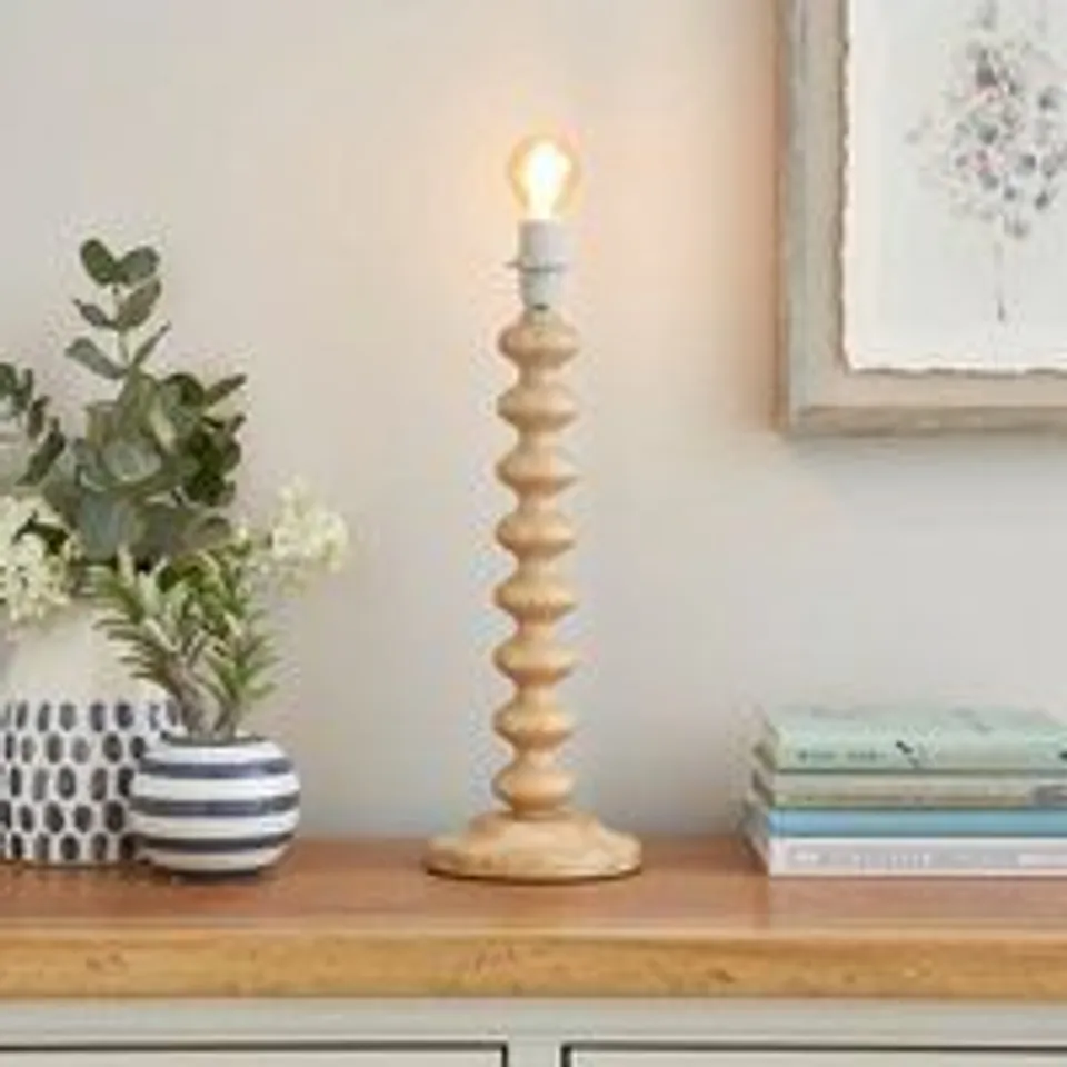 DUNELM PAINT YOUR OWN BOBBY TABLE LAMP NATURAL
