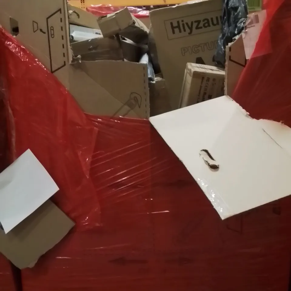 PALLET OF ASSORTED HOUSEHOLD GOODS AND PRODUCTS TO INCLUDE;RETRACTABLE SAFETY GATE,AIR COOLER,PICTURE FRAME