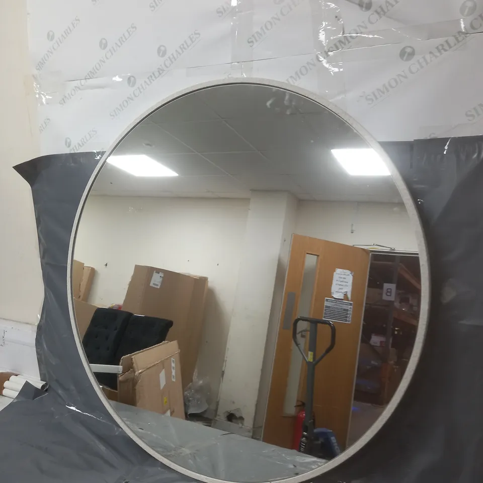 BOXED MICHELLE KEEGAN HOME CONCRETE MIRROR - COLLECTION ONLY