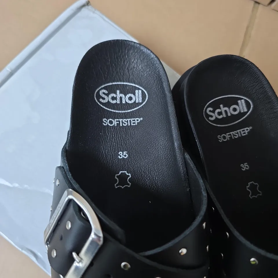 SCHOLL SOFTSTEP SANDALS – BLACK, WOMEN'S UK 2.5 (EU 35)