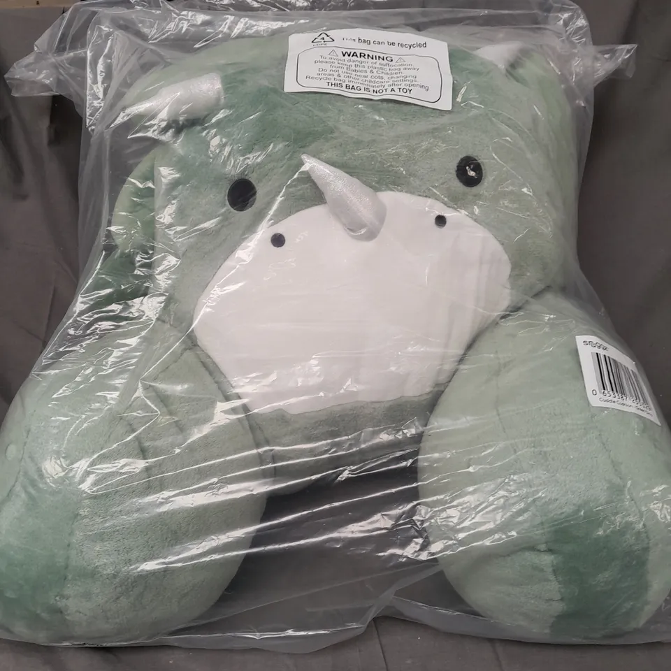 SNUGZ GREEN DINO CUDDLE CUSHION