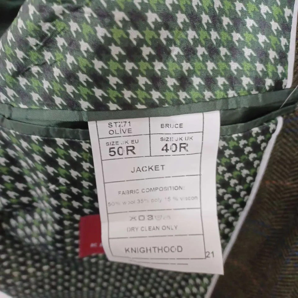 MASTER TAILORS GREEN TWEED BLAZER - 40R