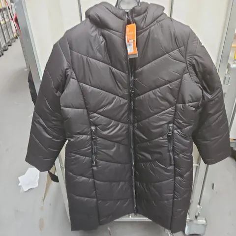 REGATTA GREAT OUTDOORS WOMEN'S PUFFER JACKET - BLACK, HOODED, UK 12