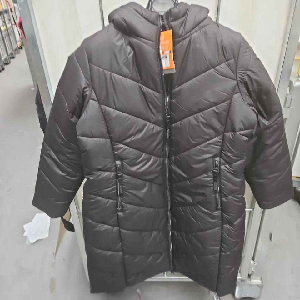 REGATTA GREAT OUTDOORS WOMEN'S PUFFER JACKET - BLACK, HOODED, UK 12