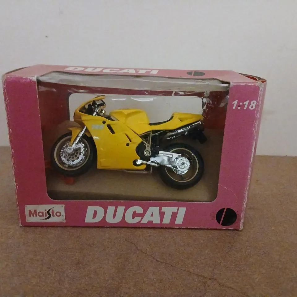 MAISTO DUCATI 1:18 SCALE DIE-CAST MOTORCYCLE – BOXED