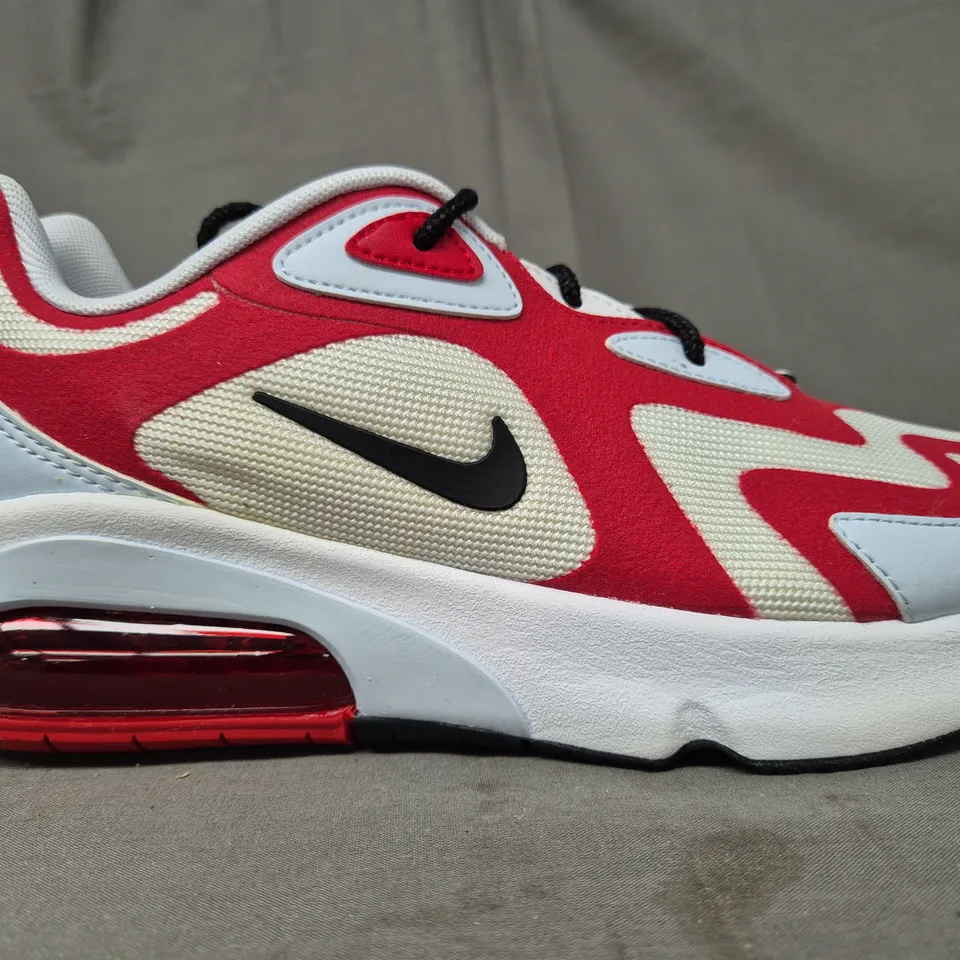 BOXED PAIR OF NIKE W AIR MAX 200 SHOES IN WHITE/RED UK SIZE 7