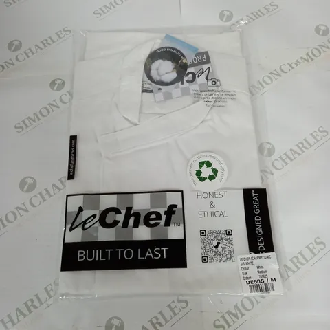 SEALED LE CHEF ACADEMY TUNIC S/S IN WHITE - LARGE