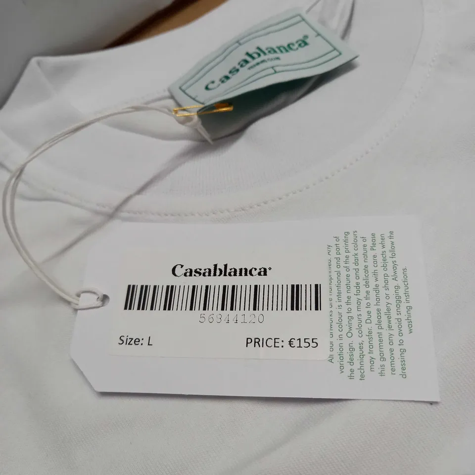 CASABLANCA TENNIS CLUB T-SHIRT SIZE L