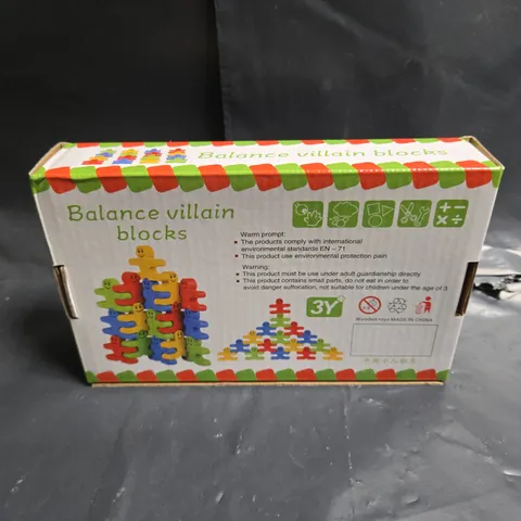 APPROXIMATELY 25 BOXED BALANCE VILLAIN BLOCKS TOYS