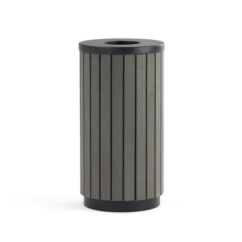 BOXED CLASSIC OUTDOOR WASTE BIN MURRAY OPEN TOP, Ø 400X750 MM, 42 L, GREY